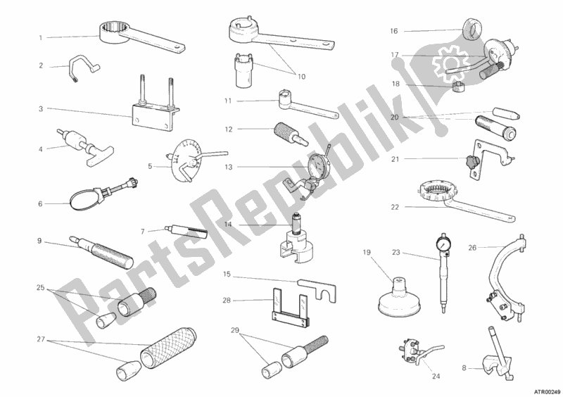 All parts for the Workshop Service Tools, Engine of the Ducati Hypermotard 1100 EVO USA 2011